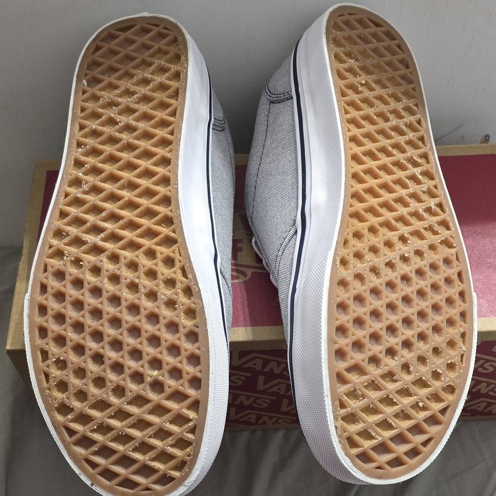 Vans Women's Gray Canvas Sneakers - Picture 8 of 9